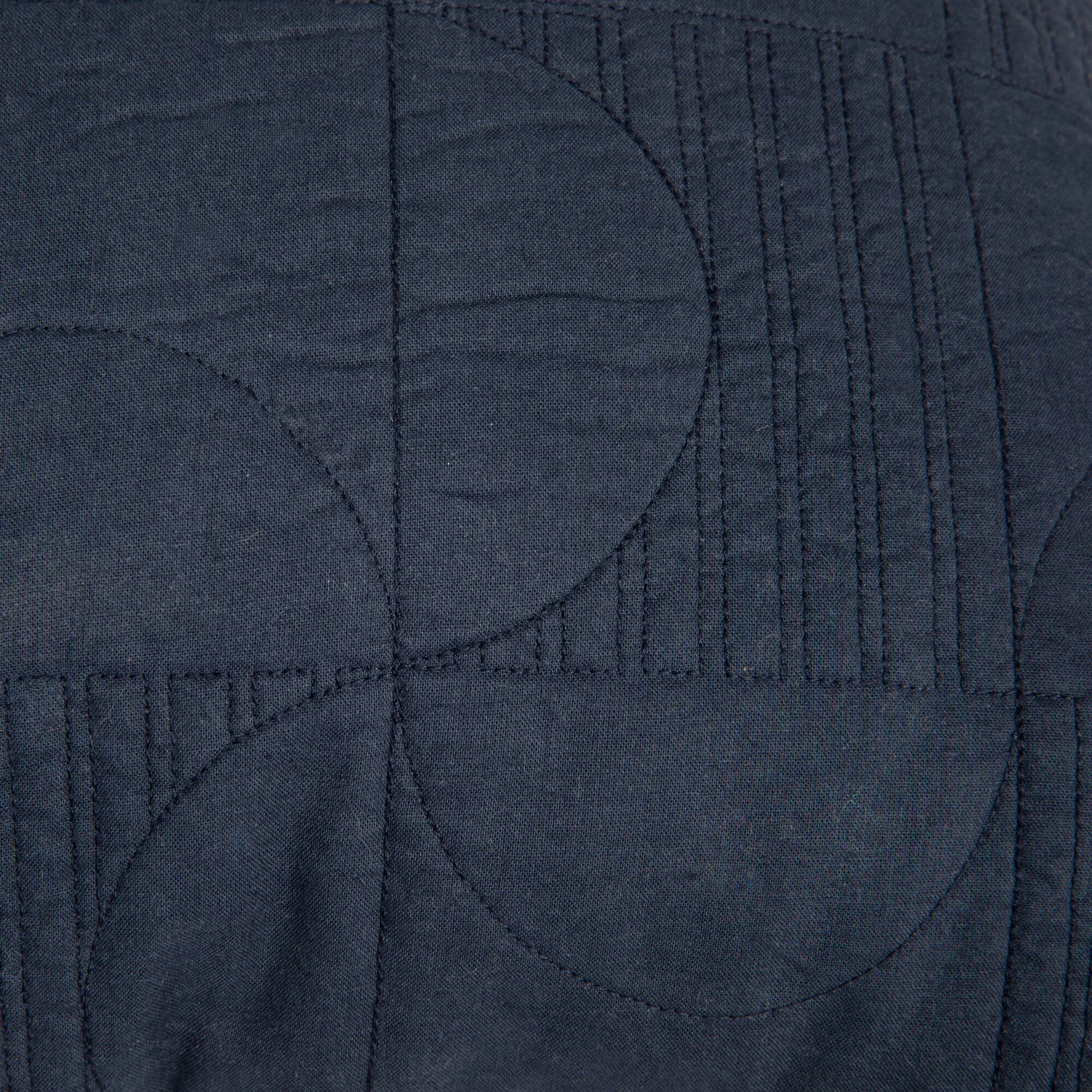 Hello Honey® Blue Square Modern Geometric Quilted Pillow Cover